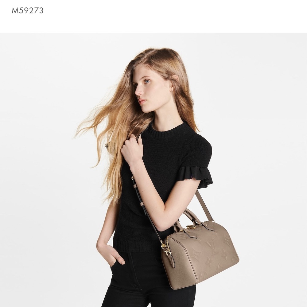 New Louis Vuitton Empreinte Speedy bandouliere 25 turtledove